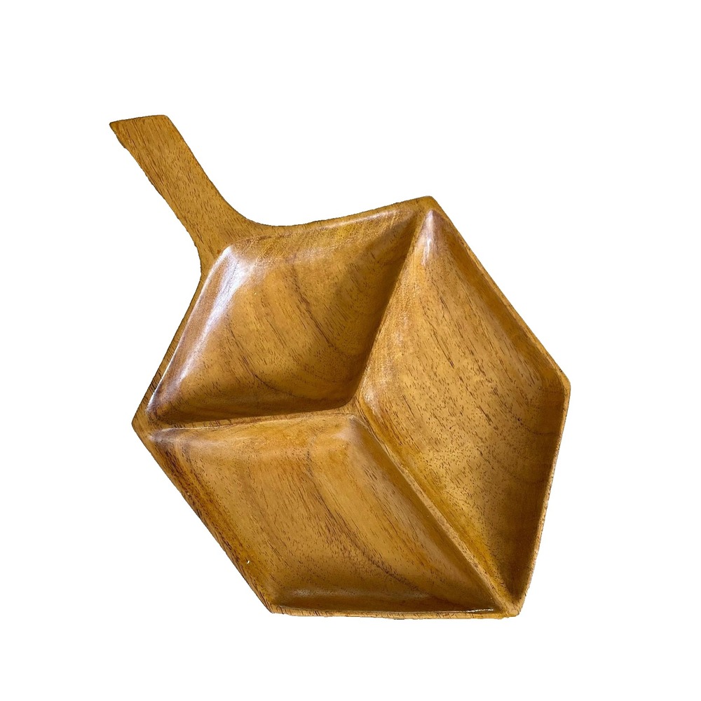 Pantalcraft Wooden Appetizer Plate Vintage‎ Haitian Taverneau Mahogany Excellent
